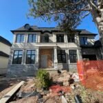 modern stucco finish on residential home winer